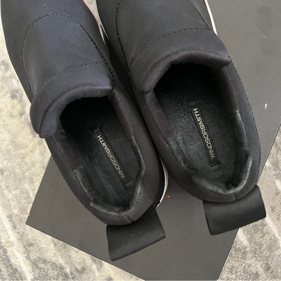 Windsor Smith 50mm Speedy Nylon Mesh Slip On Sneakers in Black - Picture 10 of 12